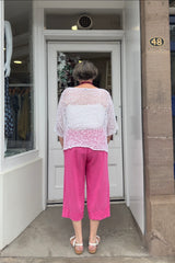 Fuchsia Pink Front Pocket Cropped Trousers