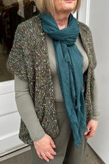 Khaki Green Wildflower Knitted Waistcoat