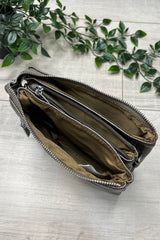 Bronze Cleo Zip Crossbody Bag