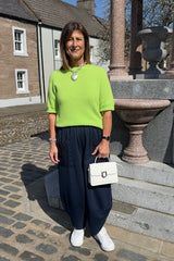 Lime Green Alpaca Short Sleeved Jumper