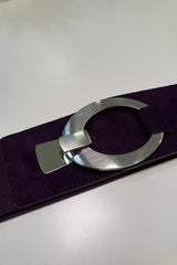 Deep Purple Sadie Faux Suede Stretch Waist Belt