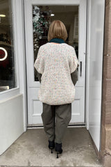 White Wildflower Knitted Waistcoat