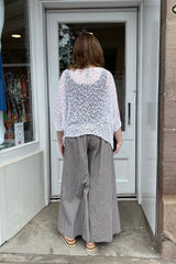 White Popcorn Poncho Top