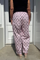Baby Pink and Black Polkadot Trousers