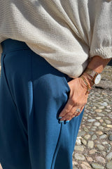 Teal Premium Crop Trouser