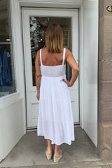 White Crochet Bust Dress