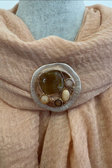 Golden Orbit Magnetic Brooch