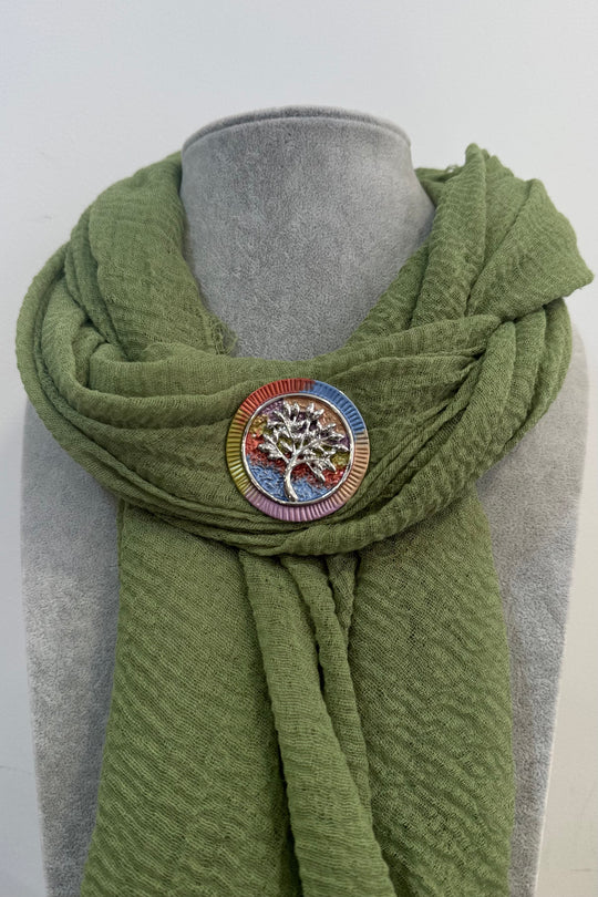 Multicolour Tree of Life Magnetic Brooch