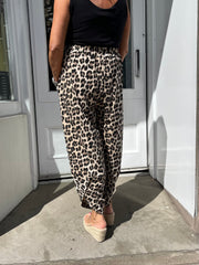 Leopard Cotton Cocoon Trousers