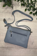 Denim Blue Cleo Zip Crossbody Bag