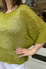 Pistachio Green Popcorn Poncho Top