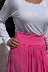 Cerise Pink Gypsy Maxi Skirt