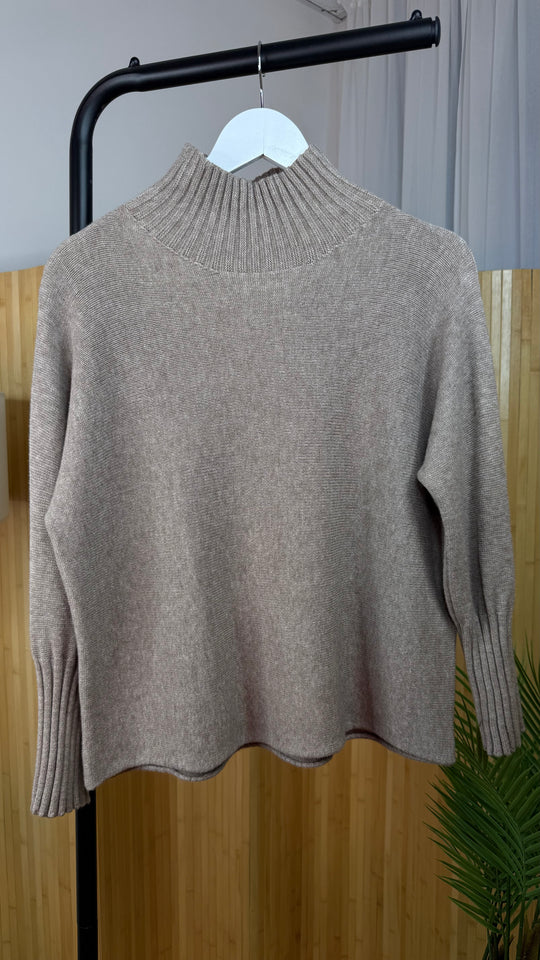 Mocha Ribby Knit Jumper