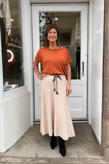 Rust Molly Slash Neck Top