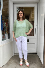 Mint Green Popcorn Poncho Top