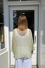 Sage Green Popcorn Poncho Top