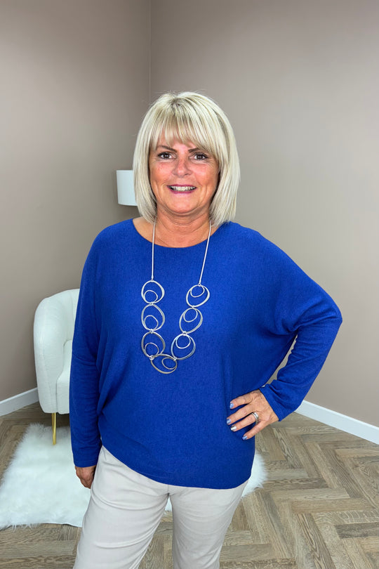 Cobalt Blue Soft Knit Jumper
