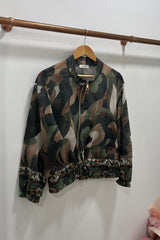 Green Arty Lightweight Bomber Jacket