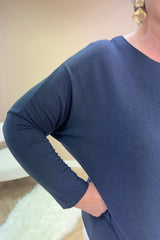 Navy Blue Soft Knit Jumper