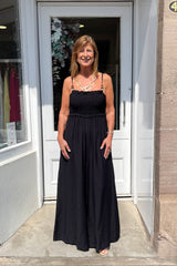 Black Roxy Beaded Jumpsuit