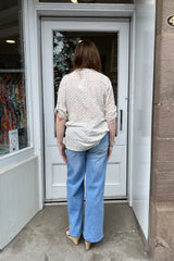 Beige Polkadot Cotton Blouse