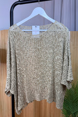Stone Popcorn Poncho Top