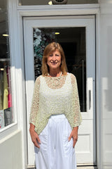Sage Green Popcorn Poncho Top