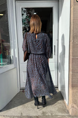 Zena Denim Blue Zebra Printed Dress