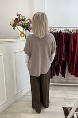 Chocolate Brown Nicole Wide Leg Trousers