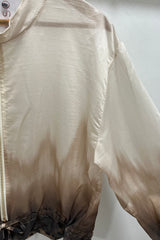 Cream Ombre Lightweight Bomber Jacket