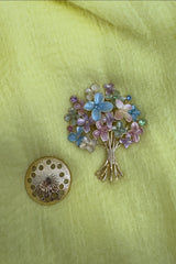 Multicolour Floral Bouquet Magnetic Brooch