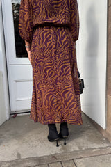 Zena Mustard Zebra Printed Dress
