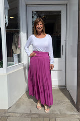 Magenta Gypsy Maxi Skirt