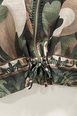 Green Arty Lightweight Bomber Jacket