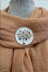 Colourful Tree Of Life Magnetic Brooch