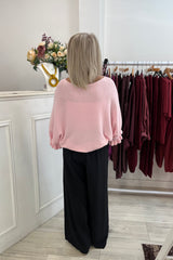 Black Nicole Wide Leg Trousers