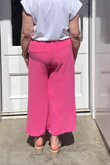Fuchsia Pink Wide Leg Culottes