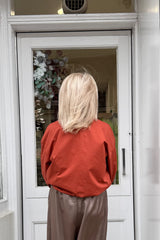 Burnt Orange Scarlett Puff Hem Jacket