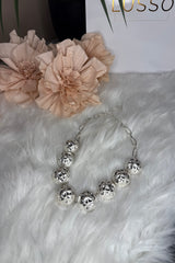 Hammered Silver Multi Circle Necklace