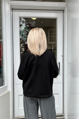 Carrie Black Military Suedette Jacket