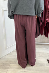Grape Purple Nicole Wide Leg Trousers