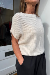 Winter White Yasmin Short Sleeve Knit