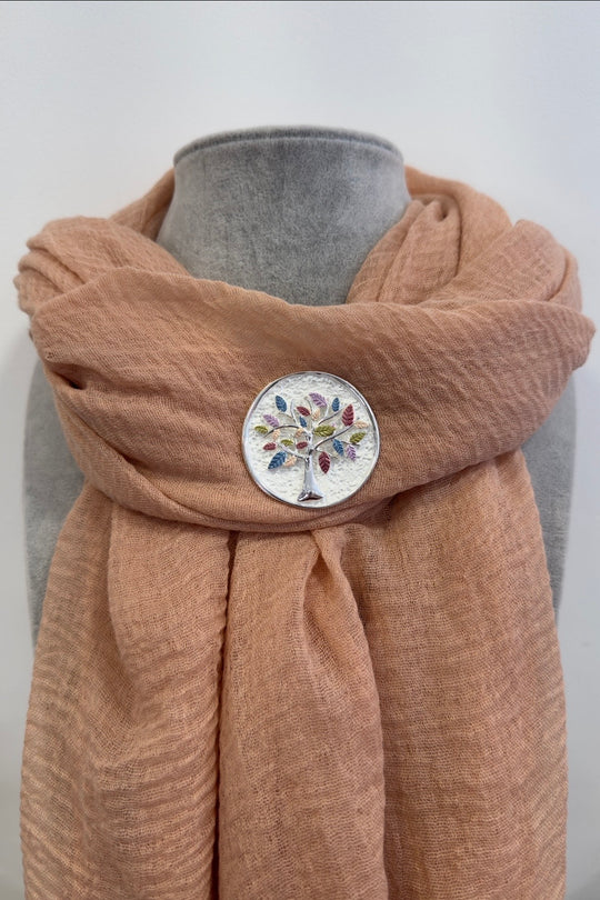 Colourful Tree Of Life Magnetic Brooch