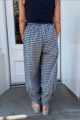 Navy Ivy Gingham Pants