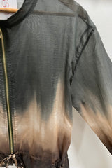 Khaki Green Ombre Lightweight Bomber Jacket