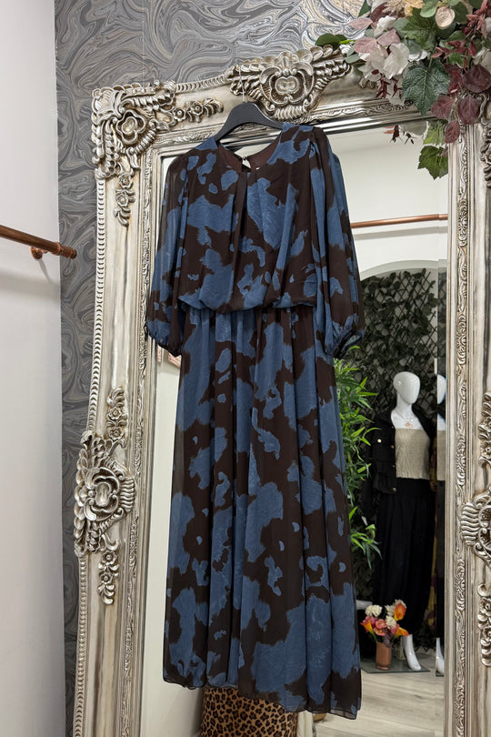 Denim Blue Tessa Printed Dress