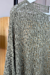 Sage Popcorn Poncho Top