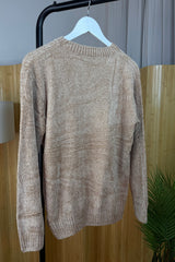 Champagne Chenille Arran Style Jumper