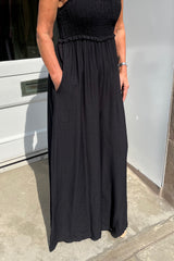Black Roxy Beaded Jumpsuit