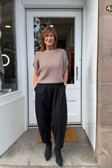 Taupe Yasmin Short Sleeve Knit